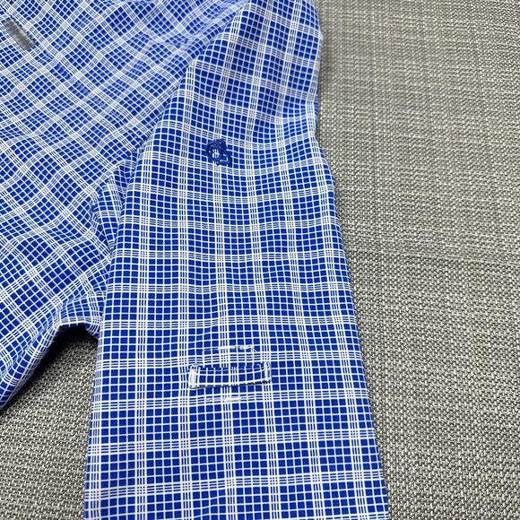 Craghoppers Shirt Men XXL Blue Insect Shield Lightweight Snap Up Camping Fishing - Picture 9 of 14